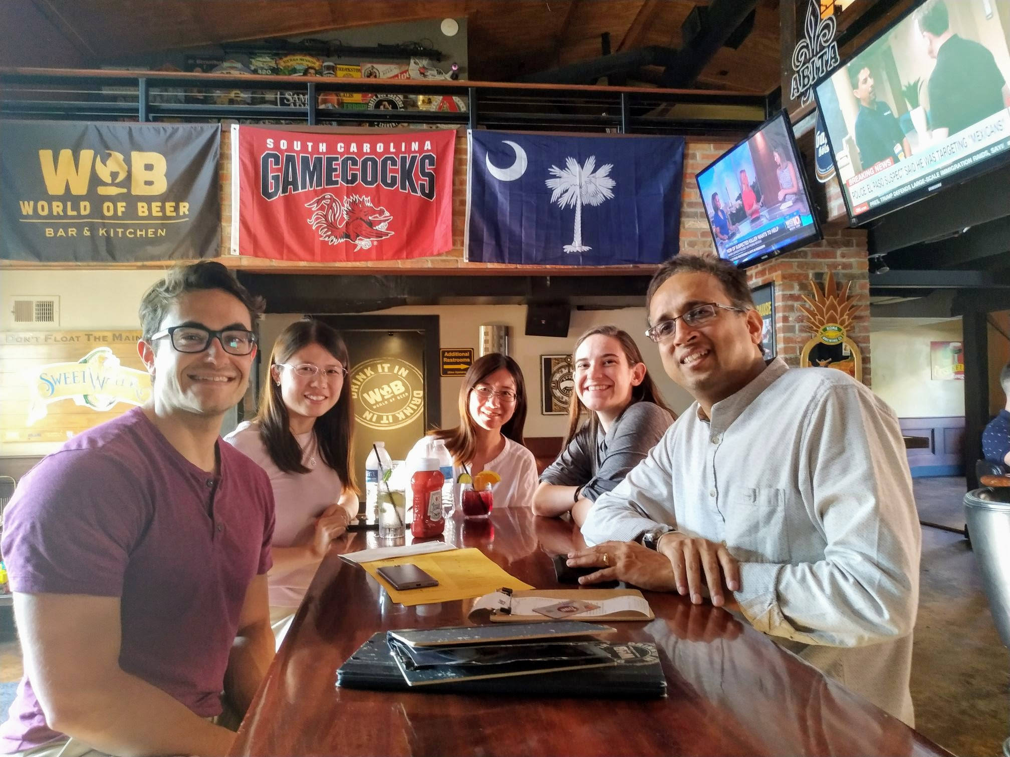 Members of Desai Lab at a lab gathering